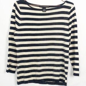 Linda Allard Ellen Tracy Sparkle Striped Top
